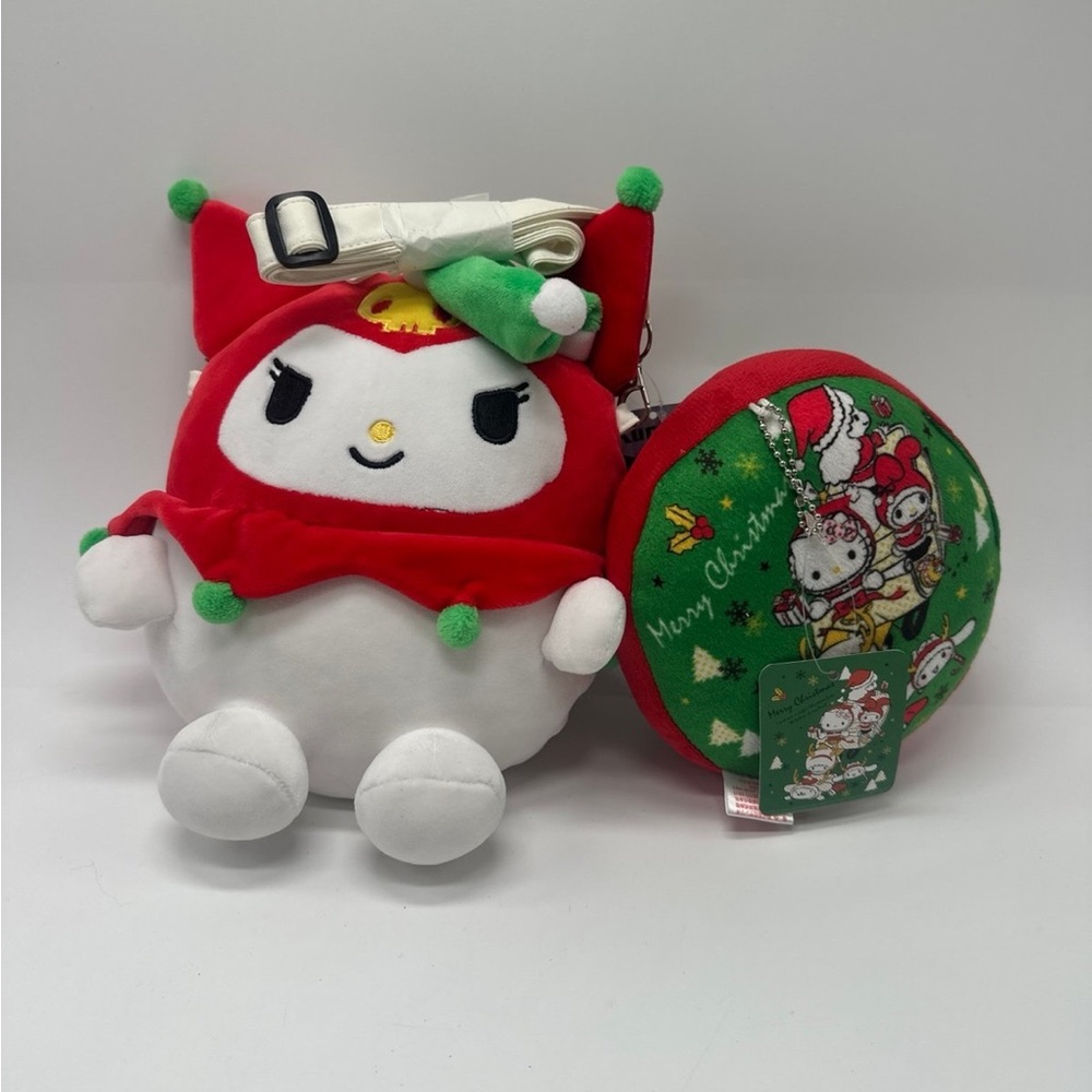Hello Kitty Sanrio Kuromi Christmas Plush Bag & Plush Ornament